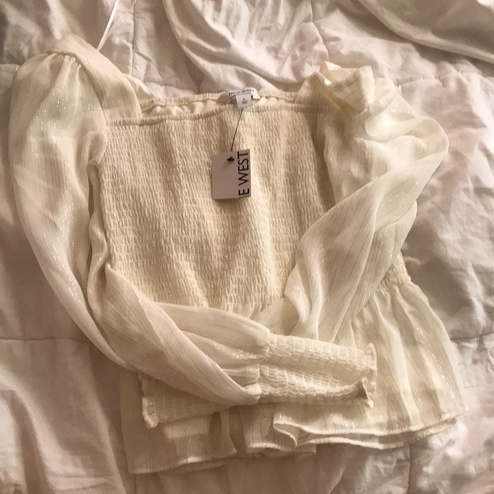 White peasant top